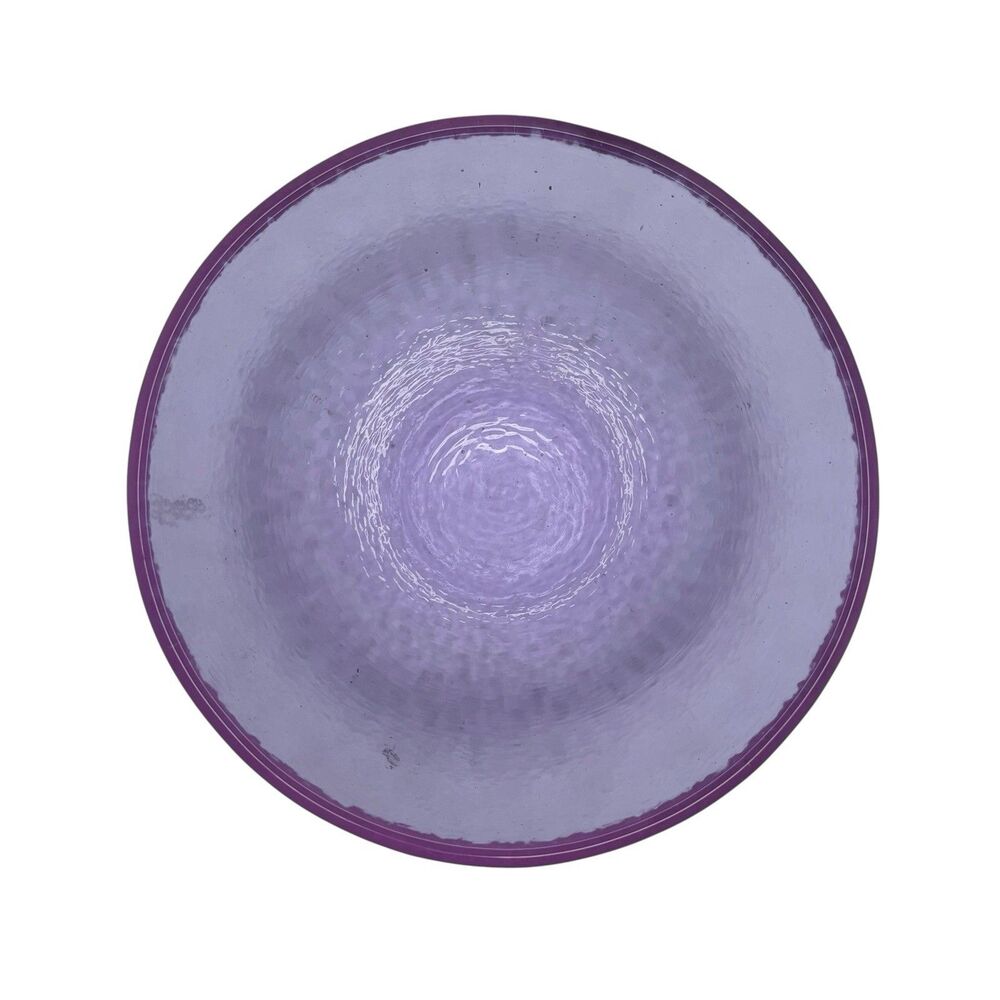 Fire and Light Recycled Glass Lavender Neodymium Alexandrite Bowl 6"